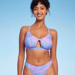 Women's Paisley Print Cut Out Bralette Bikini Top - Wild Fable™ Blue/Pink 12 Women's Paisley Print Cut Out Bralette Bikini Top - Wild Fable™ Blue/Pink -Trendy Wear Women Store GUEST 05a87e1e 09fb 4fd5 a1ca 034e8f4e13b8