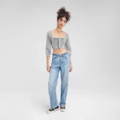 Women's Tie-Front Bubble Sleeve Top - Wild Fable™ -Trendy Wear Women Store GUEST 0848b07a 0fe3 4428 a0d0 155452283307