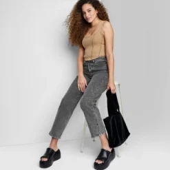 Women's Super-High Rise Straight Jeans - Wild Fable™ Black Wash -Trendy Wear Women Store GUEST 08e6baab 67be 43f2 8de9 0a94a2233bc7