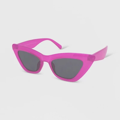 Women's Milky Plastic Cateye Sunglasses - Wild Fable™ Fuschia Pink 1 Women's Milky Plastic Cateye Sunglasses - Wild Fable™ Fuschia Pink