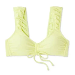 Women's Tie-Front Cap Sleeve Bralette Bikini Top - Wild Fable™ Light Yellow -Trendy Wear Women Store GUEST 0f5b4534 d661 4b3f acaf 387f0110f725