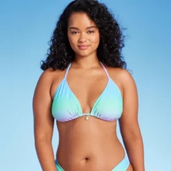 Women's Triangle Bikini Top With Shell Charm - Wild Fable™ -Trendy Wear Women Store GUEST 1181a227 13bd 49b4 9757 c2c4cf76f405