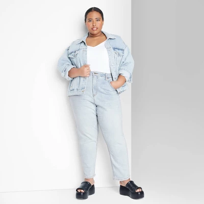 Women's Super-High Rise Tapered Jeans - Wild Fable™ Light Wash 4 Women's Super-High Rise Tapered Jeans - Wild Fable™ Light Wash - Image 4