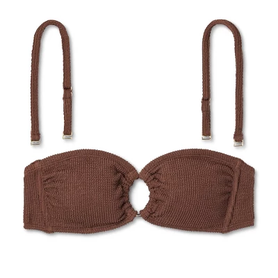 Women's Pucker Textured Bandeau Bikini Top - Wild Fable™ 5 Women's Pucker Textured Bandeau Bikini Top - Wild Fable™ - Image 5