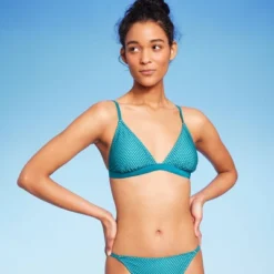 Women's Crochet Overlay Triangle Bikini Top - Wild Fable™ Blue -Trendy Wear Women Store GUEST 166718fb 0fce 4ca2 acd0 73f8ae32c289