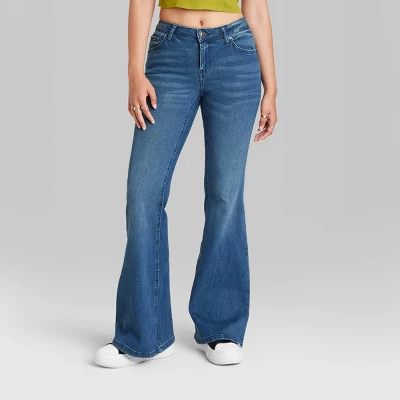 Women's High-Rise Flare Jeans - Wild Fable™ Dark Blue Wash 1 Women's High-Rise Flare Jeans - Wild Fable™ Dark Blue Wash
