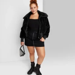 Women's Faux Fur Bomber Jacket - Wild Fable™ -Trendy Wear Women Store GUEST 19f96e76 acb7 4677 9528 a8cedc42762d