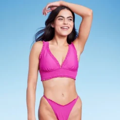 Women's Smocked Detail Longline Bikini Top - Wild Fable™ Purple -Trendy Wear Women Store GUEST 1ab89b57 73c0 4251 bc3d e955a793b9a7