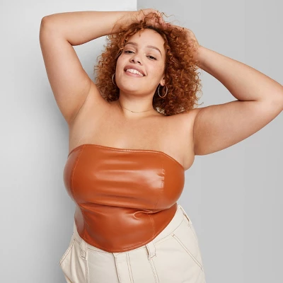 Women's Faux Leather Tube Top - Wild Fable™ 5 Women's Faux Leather Tube Top - Wild Fable™ - Image 5