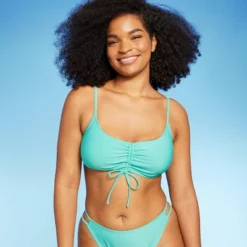 Women's Ruched Drawstring Front Bralette Bikini Top - Wild Fable™ -Trendy Wear Women Store GUEST 1c8d54ff 122d 42d1 ab90 466130737342