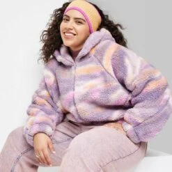 Women's Faux Shearling Full Zip-Up Sweatshirt - Wild Fable™ -Trendy Wear Women Store GUEST 20028696 942f 467f 873b 9b1410e1f8e9