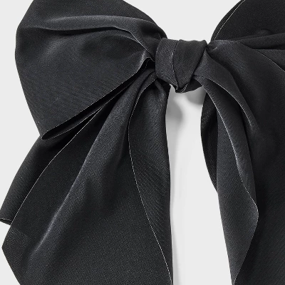 Floral Bow Hair Barrette - Wild Fable™ Black 2 Floral Bow Hair Barrette - Wild Fable™ Black - Image 2