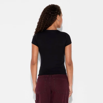 Women's Short Sleeve Crewneck ButterBliss T-Shirt - Wild Fable™ 2 Women's Short Sleeve Crewneck ButterBliss T-Shirt - Wild Fable™ - Image 2