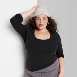 Women's Long Sleeve Scoop Neck T-Shirt - Wild Fable™ -Trendy Wear Women Store GUEST 23753f85 51aa 4ad5 a7aa e2c02ad0f7cf