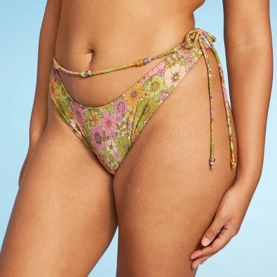 Women's Beaded Side-Tie Extra Cheeky Extra High Leg Bikini Bottom - Wild Fable™ 3 Women's Beaded Side-Tie Extra Cheeky Extra High Leg Bikini Bottom - Wild Fable™ - Image 3