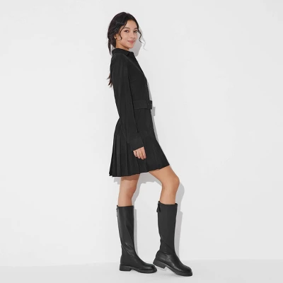 Women's Long Sleeve Suede Mini Shirtdress - Wild Fable™ 3 Women's Long Sleeve Suede Mini Shirtdress - Wild Fable™ - Image 3