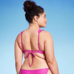 Women's Smocked Detail Longline Bikini Top - Wild Fable™ Purple -Trendy Wear Women Store GUEST 24840889 c18a 4c15 ac7a 13d503056808