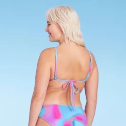 Women's Tunnel Front Bralette Bikini Top - Wild Fable™ Blue Marble Print -Trendy Wear Women Store GUEST 2590b86f 3a9c 4587 b451 bcb0db75379f