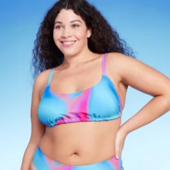 Women's Tunnel Front Bralette Bikini Top - Wild Fable™ Blue Marble Print -Trendy Wear Women Store GUEST 2da5009a a52f 4887 b794 58570647e053