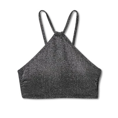 Women's High Next Halter Bralette Bikini Top - Wild Fable™ Black Lurex 5 Women's High Next Halter Bralette Bikini Top - Wild Fable™ Black Lurex - Image 5