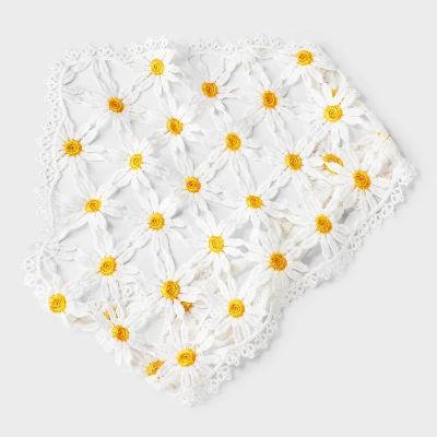 Daisy Knit Headscarf - Wild Fable™ White/Yellow 2 Daisy Knit Headscarf - Wild Fable™ White/Yellow - Image 2