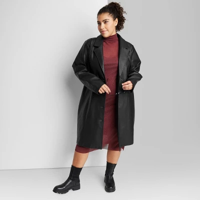 Women's Faux Leather Trench Coat - Wild Fable™ 3 Women's Faux Leather Trench Coat - Wild Fable™ - Image 3