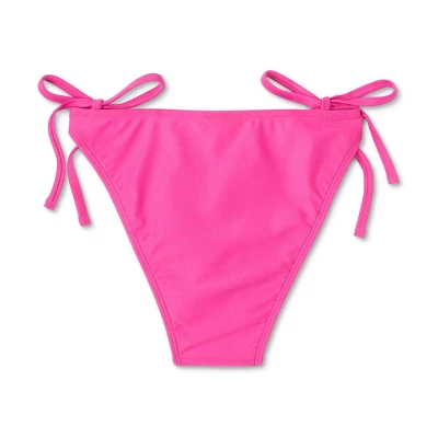 Women's V-Front Side-Tie High Leg Extra Cheeky Bikini Bottom - Wild Fable™ Magenta 6 Women's V-Front Side-Tie High Leg Extra Cheeky Bikini Bottom - Wild Fable™ Magenta - Image 6
