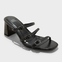 Women's Asterin Triple Buckle Heels With Memory Foam Insole - Wild Fable™ Black -Trendy Wear Women Store GUEST 3dc46cd5 3049 4e47 ab94 bc1666e7365e