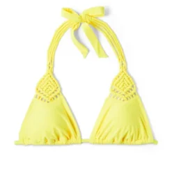 Women's Macrame Detail Triangle Bikini Top - Wild Fable™ Yellow -Trendy Wear Women Store GUEST 3f66ecc6 88f8 432b 9261 652ca88298ae
