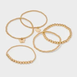 Butterfly And Heart Charm Stretch Bracelet Set 5pc - Wild Fable™ Gold 7 Butterfly And Heart Charm Stretch Bracelet Set 5pc - Wild Fable™ Gold -Trendy Wear Women Store GUEST 429aba19 2cd2 4e8f 9e16 7805be3ea0bc