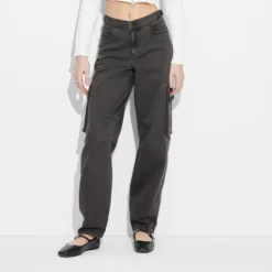 Women's Mid-Rise Barrel Cargo Pants - Wild Fableā¢