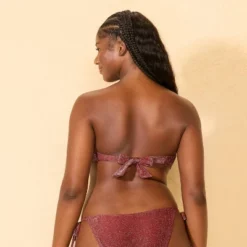 Women's Center Front Oval Ring Sparkle Bandeau Bikini Top - Wild Fable™ Burnt Burgundy -Trendy Wear Women Store GUEST 452ca785 03e9 4be6 b96b bf7f66dd4a67