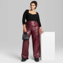 Women's High-Rise Straight Leg Faux Leather Cargo Pants - Wild Fable™ -Trendy Wear Women Store GUEST 45f2e669 18fe 42ef a5c5 6f85d7257550