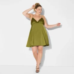 Women's Satin Mini Slip Dress - Wild Fable™ Olive Green 7 Women's Satin Mini Slip Dress - Wild Fable™ Olive Green -Trendy Wear Women Store GUEST 4a3adec5 b2f3 4217 ae35 ba3577f546de