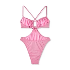 Women's Cut Out One Piece Swimsuit - Wild Fable™ Pink Lurex -Trendy Wear Women Store GUEST 4bd57c2d bfb5 4d1b a1cb c59ebda7aef3