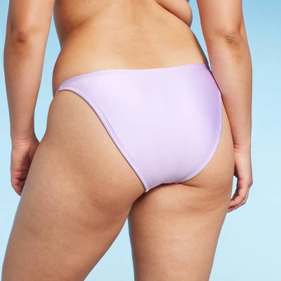 Women's Side Tab High Leg Cheeky Bikini Bottom - Wild Fable™ Shiny Light Purple 4 Women's Side Tab High Leg Cheeky Bikini Bottom - Wild Fable™ Shiny Light Purple - Image 4