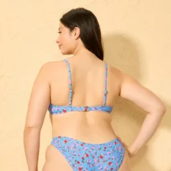 Women's Ditsy Floral Print Ribbon Detail Underwire Bikini Top - Wild Fable™ Blue -Trendy Wear Women Store GUEST 4f89c391 d3aa 4967 a430 bc28212552e6