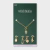 Build Your Own Cross And Rose Charm Necklace - Wild Fable™ Gold