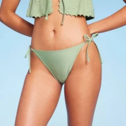 Women's Side-Tie Medium Coverage Bikini Bottom - Wild Fable™ Soft Green -Trendy Wear Women Store GUEST 5336476b d9cf 4c6a 88ea b13487097351