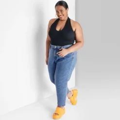 Women's Super-High Rise Curvy Tapered Jeans - Wild Fable™ Medium Wash -Trendy Wear Women Store GUEST 56b8321e c1d8 42e8 adde bf5929706334