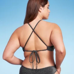 Women's High Next Halter Bralette Bikini Top - Wild Fable™ Black Lurex 12 Women's High Next Halter Bralette Bikini Top - Wild Fable™ Black Lurex -Trendy Wear Women Store GUEST 578a2790 e706 477f b251 55376aeed34a