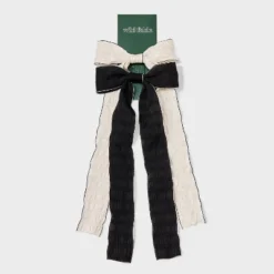 Bow Pelican Hair Clip Set 2pc - Wild Fable™ Black/White