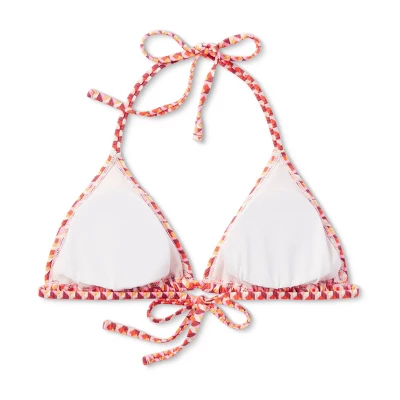 Women's Ribbed Triangle Bikini Top - Wild Fable™ Geo Print 6 Women's Ribbed Triangle Bikini Top - Wild Fable™ Geo Print - Image 6