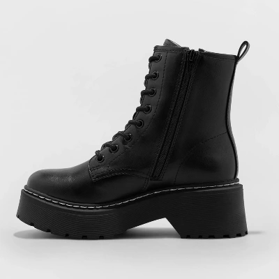 Women's Zea Combat Boots - Wild Fable™ Black 1 Women's Zea Combat Boots - Wild Fable™ Black