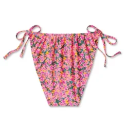 Women's Side-Tie Cheeky Bikini Bottom - Wild Fable™ Pink Floral Print -Trendy Wear Women Store GUEST 5f994888 9f01 4a09 8ccf f5f43e66b54c