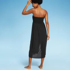 Women's Smocked High Slit Convertible Cover Up Dress - Wild Fable™ -Trendy Wear Women Store GUEST 6212655b 4036 44d6 b50a b431c1a1b874