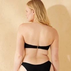 Women's Bandeau Bikini Top With Center Front Metal Flower - Wild Fable™ Black/Gold -Trendy Wear Women Store GUEST 65121f5f 8e2a 43eb 864f 8f4c7cf3b2c6