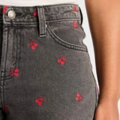 Women's EasyRigid Embroidered Mid-Rise Denim Shorts - Wild Fable™ Black -Trendy Wear Women Store GUEST 659266a1 a2d9 4b2f 8ffc 07f22d69f405