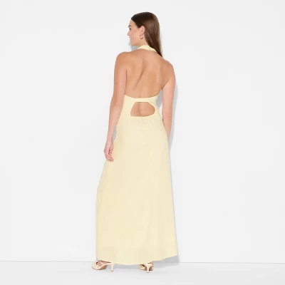 Women's Maxi A-Line Dress - Wild Fable™ Yellow 2 Women's Maxi A-Line Dress - Wild Fable™ Yellow - Image 2