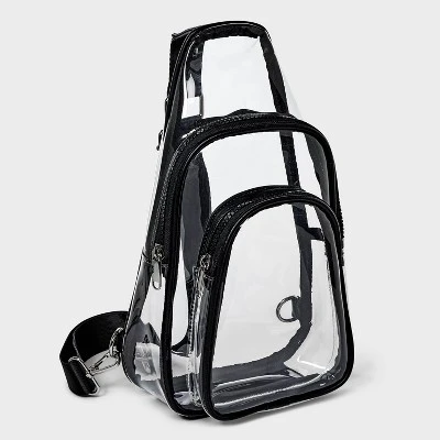 Flap Sling Crossbody Bag - Wild Fable™ Clear: Lightweight TPU Handbag With Adjustable Strap, Zip Closure, 26" Max Length 2 Flap Sling Crossbody Bag - Wild Fable™ Clear: Lightweight TPU Handbag With Adjustable Strap, Zip Closure, 26" Max Length - Image 2